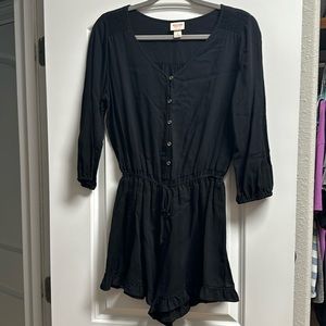 Mossimo black long sleeve romper